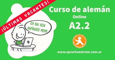 Curso extensivo de alemán online A2.2